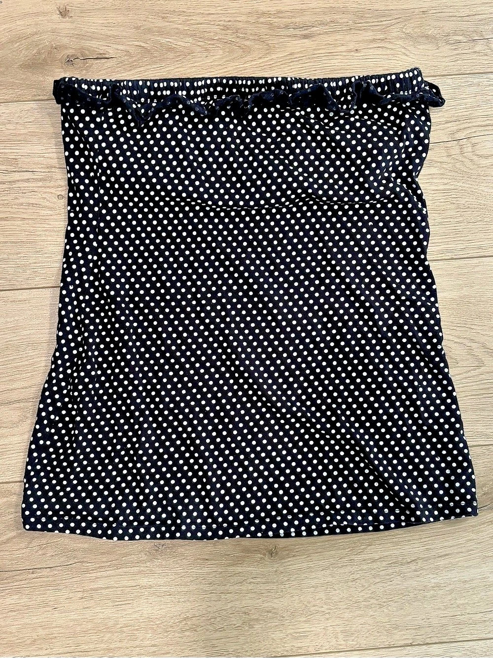 Polka Dot Tube Top in Black & White